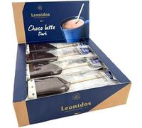 Leonidas Choco Latte Dark Hot Chocolate Stirrers (Set of 2 Boxes × 5 Sticks) - Authentic Belgian Dark Chocolate on Wooden Sticks | Luxury Hot Cocoa Gift Set from Leonidas Belgium
