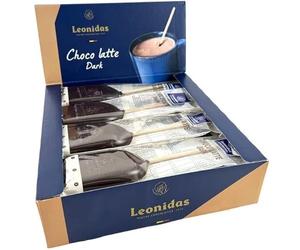 Leonidas Choco Latte Dark Hot Chocolate Stirrers (Set of 2 Boxes × 5 Sticks) - Authentic Belgian Dark Chocolate on Wooden Sticks | Luxury Hot Cocoa Gift Set from Leonidas Belgium