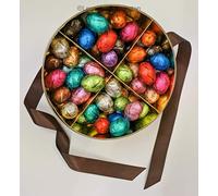 Leonidas Easter Eggs 75 Assorted Belgian Chocolate Mini Eggs - 20 Flavours Milk, Dark & White Chocolate Selection in Dora Gift Box