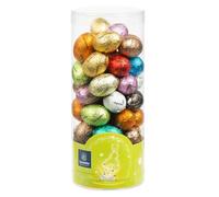 Leonidas Easter Mini Eggs Cello Tube with 45 Mini Easter Eggs - Belgian Assorted Milk, Dark & White Chocolate Mini Eggs with Praline, Ganache & Caramel Fillings