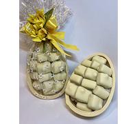 Leonidas Half White Egg Shell With Manon Blanc & Manon Cafe White