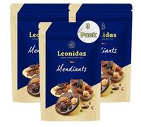 Leonidas Mendiants - Dark & Milk & White Chocolate Discs with Dried Fruits & Nuts - 175g Resealable Pouch - Gourmet Belgian Chocolate Treat (3 Pack, Mediants)