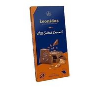 Leonidas Milk Salted Caramel Chocolate Bars (2 x 100 g) - Premium Belgian Milk Chocolate with Smooth Caramel & Sea Salt | 100% Pure Cocoa Butter, No Palm Oil | Luxury Belgian Chocolatier Gift Pack