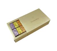 Leonidas Pure Hazelnut Gia Gift Box - 24-Piece Assortment (Gianduja, Giantina & Giamanda) - Milk Chocolate Praline, Almond & Biscuit Infusions - Luxury Gold Foil & Gift Ribbon