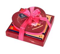Leonidas Valentine Love Chocolate Tower Set - Luxurious Belgian Chocolate Gift with Heart-Shaped Praline Box, Valentine Heart Chocolates, and Two 100g Chocolate Tablets - Perfect for Romantic Occasion