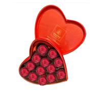 Leonidas Valentine Red Velvet Heart Gift Box (17 pcs) - Dark Belgian Chocolate Cherry Liqueur Creams | Stone-Free & Individually Wrapped | Luxury Belgian Chocolatier Gift
