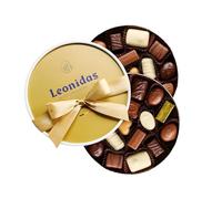 Leonidas Valentine's Round Gift Box - Romantic Belgian Chocolate Gift with 20 Milk, White, and Dark Chocolates: Praliné, Buttercream, Ganache, Caramel, Perfect for Valentine's Day and Romantic Gesture