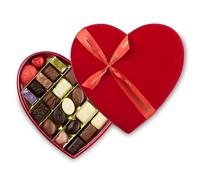 Leonidas Velvet Heart Medium Box - Luxurious Belgian Chocolate Gift with 16 Assorted Chocolates: Milk, Dark, White Praliné, Ganache, Caramel - Perfect for Valentine's Day and Special Occasions