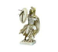 Leonidas with Arrows Greek Spartan King Warrior Statue Sculpture Cast Marble Ivory Color