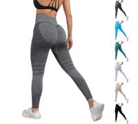 Leonie & Co Women's 3D Anti-Cellulite Leggings, 3D Leggings, Compression Leggings, Women's Slimming High Waisted Seamless Sports Yoga Fitness Push-Up Sculpting Leggings, M