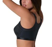 Leonisa Front Closure Full Coverage Back Support Posture Corrector Bras for Women, Black, 34B