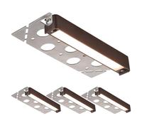 LEONLITE 7 Inch LED Hardscape Lighting, Update Retaining Wall Lights, LED Landscape Lighting, 12-24V AC/DC Paver Light Low Voltage, 3W/4W/5W Dimmable Outdoor Step Lights, 2700K Soft White, ETL, 4 Pack