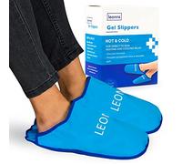 LEONNS Gel Ice Pack Slippers - Provides Hot and Cold Therapy for Foot Pain, Neuropathy Pain Relief for Feet, Gout Relief, Swollen Feet, Plantar Fasciitis and Heel Spurs- One Size Fits Most (Blue)