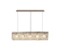 Leonor 5 Light Linear Ceiling Pendant in a Polished Chrome Finish And Clear Crystal Decoration