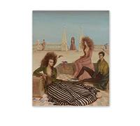 Leonor Fini wall art-Famous Paintings‘ Figures On A Terrace’Surrealism Giclee Print on Canvas-Reproduction on Canvas-Artwork pictures for Living room Decor 20x25cm(8x10in) Frameless