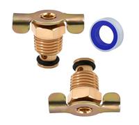 LEONTOOL 1/4" Air Compressor Drain Valve 2Pcs 1/4" NPT Air Hose Fitting with Wing Nut Handle, Portable Compressor Tank Drain Cock Air Tank Valve Water Line Adapter Petcock Valves for Home Improvement