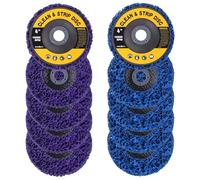 LEONTOOL 10 Pack 4" x 5/8" Strip Discs Stripping Wheel Rust Remover Wheel Paint Stripper Discs Abrasive Wheels Grinding Discs fit Angle Grinder Clean and Remove Paint Coating Rust Welds Oxidation