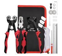 LEONTOOL 10-Piece Glass Cutting Tool Set, Wheeled Mosaic Nipper, Glass Running Pliers with Curved Jaws, Ceramic Tile Nipper, Glasses Cutter Kit for Stained Glasses, Tiles, Mosaic, Mirrors Cutting