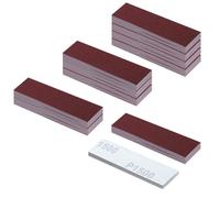 LEONTOOL 100Pcs 1500 Grit Micro Detail Sander Paper Kit 3.5" x 1.2" Hook and Loop Sandpaper Strips Detail Sander Refills Finishing Sander Paper for Wood Crafts, Tight Spaces and DIY Polishing Projects