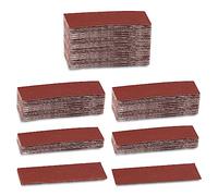 LEONTOOL 100Pcs Micro Detail Sander Paper Kit 3.5x1.2 Inch Hook and Loop Sandpaper Strips 180 Grit, Micro Finishing Sander Paper Detail Sander Refills for DIY Crafts Wood Tight Narrow Spaces Polishing