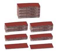 LEONTOOL 100Pcs Micro Detail Sander Paper Kit 3.5x1.2 Inch Hook and Loop Sandpaper Strips 400 Grit, Micro Finishing Sander Paper Detail Sander Refills for DIY Crafts Wood Tight Narrow Spaces Polishing