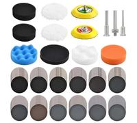 LEONTOOL 133 PCS Sanding Disc Drill Polishing Kit Sanding Attachment, 3 Inch Wet Dry Headlight Restoration Kit 60-10000 Grit Hook and Loop Sandpaper Buffing Pads with Rotary Tools for Car Wood Metal
