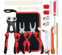 LEONTOOL 15 PCS Glass Cutting Tool Kit, 7.5" Wheeled Glass Tile Nipper 6" Glass Running Pliers with Curved Jaws 6" Breaking Grozer Plier Oil Feed Glass Cutter for Stained Glass, Tiles, Mosaic Cutting
