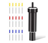 LEONTOOL 16 Pcs Deep Cut Blade Housing and Deep Point Blade 30°/45°/60°Deep Cut Blade Replacement Deep Cut Blade and Housing Replacement for Crafting Cutting Machine