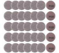 LEONTOOL 2 Inch Aluminium Oxide Mesh Abrasive Sandpaper Hook and Loop Sanding Discs 120 Grit, Pack of 35, Compatible with Power Sander, Random Orbital Sander