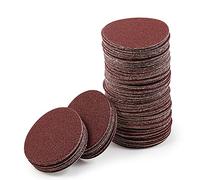 LEONTOOL 2 Inch Hook and Loop Sanding Discs 100 Grit 100Pcs Sandpaper Discs for Random Orbital Sander Pads Grinding Polishing Metal Wood Rubber Leather Plastic Stone Glass