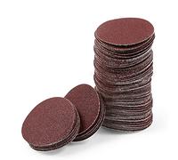 LEONTOOL 2 Inch Hook and Loop Sanding Discs 80 Grit 100Pcs Sandpaper Discs for Random Orbital Sander Pads Grinding Polishing Metal Wood Rubber Leather Plastic Stone Glass