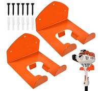 LEONTOOL 2 Pack Weedeater Hanger Garage Organizer, Heavy Duty Garden Tool Holder Garage Organization Storage Rack Weed Wacker Hooks Weed Eater Hanger for Grass Trimmer, Hedge Trimmer