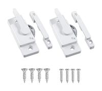 LEONTOOL 2 Pack Windows Sash Lock and Keeper Window Latches Replacement White Cam Sash Locks Sliding Window Parts for Vertical and Horizontal Sliding Windows with 8 Pcs Screws