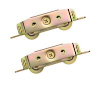 LEONTOOL 2 PCS Heavy-Duty Sliding Glass Door Rollers, 1-1/4" Adjustable Patio Door Rollers Steel Wheels Replacements with Ball Bearing Compatible for Andersen, Jeld Wen, Truth Part, Milgard, Marvin