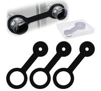 LEONTOOL 2 Pcs RV Shower Door Latch Strap, Black Silicone RV Camper Bathroom Door Latch Strap for Trailer Motorhome - Secure Closure for Safe Travel - Fit for Forest River #F100158276 & Jayco #0273349