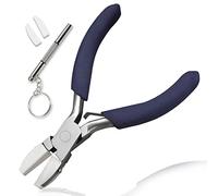 LEONTOOL 2 Pieces 5" Double Nylon Jaw Flat Nose Pliers Mini Precision Wire Looping & Bending Pliers for Jewelry Making & DIY Hobby Projects