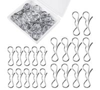 LEONTOOL 20 Pcs Deck Clip Set (10 Pcs 194208 Bow Tie Lock Cotter Pins + 10 Pcs 194209 Bow Tie Lock Cotter Pins) with Storage Box for Lawn Mowers from Brands Such As Craftsman and Husqvarna