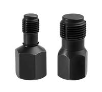 LEONTOOL 2Pcs Oxygen Sensor Thread Chaser Set M18 1.5mm M12 1.25mm, Automotive Spark Plug Hole Rethread Tool Kit, Carbon Steel O2 Restorer Cleaner for 3/4" Hex Socket or 3/8" Square Drive