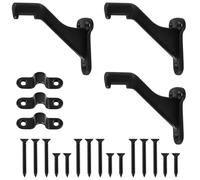 LEONTOOL 3 Pack Handrail Stair Brackets Heavy Duty Support Hardware for Home Renovation, Stair Railings, Shopping Mall Guardrails and Handrails, Corridors Easy Installation Hardware with Screws