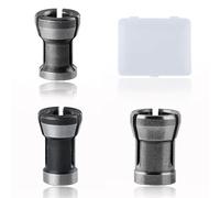 LEONTOOL 3 Pcs Die Grinder Collet Adapter - 6mm, 6.35mm, 8mm Router Bit Chuck for Woodworking, Engraving, Trimming, Carving Machine Tool