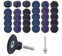 LEONTOOL 32 PCS Quick Change Easy Strip Discs for Drills, 2" Paint Stripper Wheel Disc with 1/4" Hex Shank, Poly Abrasive Wheel Die Grinder Attachments for Paint Coating Rust Welds Oxidation Removal