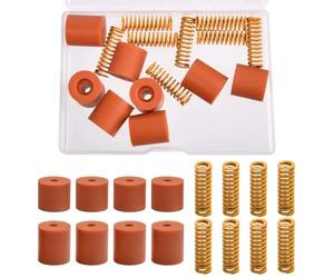 LEONTOOL 3D Printer Heatbed Leveling Parts, Silicone Column Solid Bed Mount 18mm 16mm 16 PCS Heat-Resistant Silicone Buffer & Spring Stable Hotbed Tool Compatible with Cr-10 Ender 3 Bottom Connect