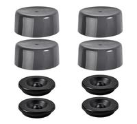 LEONTOOL 4 Pack Bearing Dust Caps with 4 Pack Trailer Hub Cap Rubber Plugs 1.98 Inch Trailer Wheel Hub Cap Rubber Dust Cover, Bearing Protector Replacement for Trailers Camper Boat Wheel Cover Axle