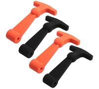 LEONTOOL 4-Pack Cooler Latch Replacement Lid Latches for Yeti, RTIC, and Tundra Coolers Accessories, Heavy Duty Rubber Latch T Handle, Ergonomically Improved Design, Easy to Install, Black & Orange