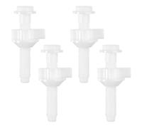 LEONTOOL 4 Pack Universal Toilet Seat Screws Replacement Kit, Plastic Bolts and Nut for Top Mount Toilet Seats Hinges, Rust-Resistant Toilets Seat Hinge Bolt Screws for Most Standard Toilets, White