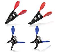 LEONTOOL 4 Pcs Mini Snap Ring Pliers Set, 3" Internal and External Circlip Pliers, Straight and 45° Angle Jaws, Tip Diameter 0.04" Retaining Ring Pliers