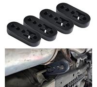 LEONTOOL 4 Pcs Rubber Exhaust Hanger 4 Holes Adjustable Muffler Hanger, Universal Muffler Exhaust System Rubber Insulator Bushing Mount High Density Tailpipe Damping Hanger for Most Trucks SUVs Cars