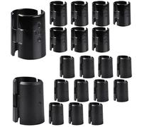 LEONTOOL 40Pcs Wire Shelf Clips Including 16Pcs Shelf Lock Clips for 1" Post and 24Pcs Wire Rack Lock Clip for 3/4" Post Shelving Sleeves Replacements for Metal Shelving Sleeves System