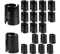 LEONTOOL 40Pcs Wire Shelf Clips Including 24Pcs Shelf Lock Clips for 1" Post and 16Pcs Wire Rack Lock Clip for 3/4" Post Shelving Sleeves Replacements for Metal Shelving Sleeves System