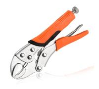 LEONTOOL 5" Curved Jaw Locking Pliers, Mini Vice Grip Pliers, Forged Carbon Steel, Anti-Slip TPR Handle, Quick Release, Locking Adjustable Vise Grip for Clamping Twisting Welding Automotive Workshop